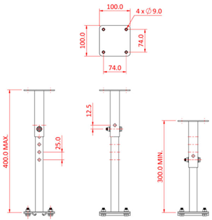 Doughty Studio Rail 60 Adjustable Extens 