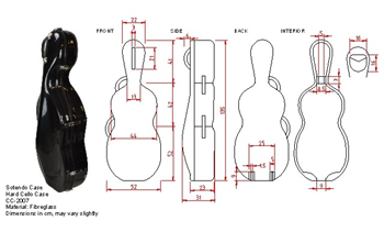 Full Size Hard Cello Case Black 
