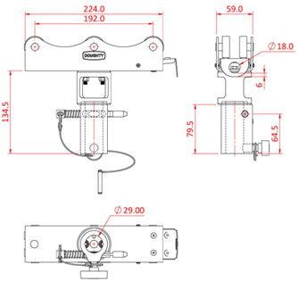 Doughty Studio Rail 80 6 Wheel Carriag 