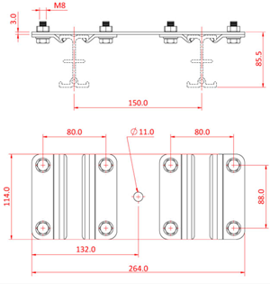 Doughty Studio Rail 80 Spacer Plates - 