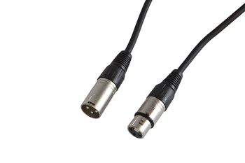 6 XLR Cables 10m Length 3 Pin- Black 