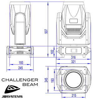 Challenger Beam LED Moving Head with A 