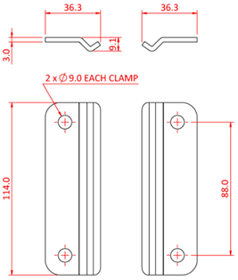 Doughty Studio Rail 80 Clamps 