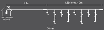 Connectable Outdoor Icicle LED String Li 