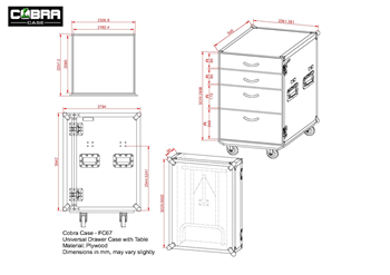 Universal Drawer Case With Table 