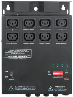 4 CHANNEL DMX RELAY PACK 