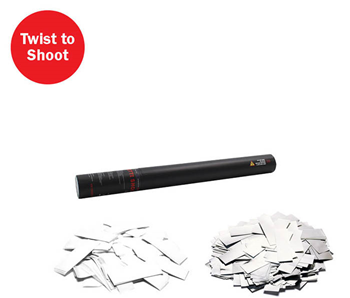 Handheld Confetti Cannon 50cm - White  