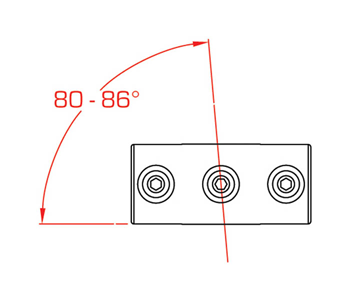 PIPECLAMP ANGLED TWO SOCKET CROSS (4-1 