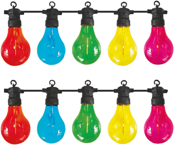 Party Lights with 10 Multi-Coloured Lamp 