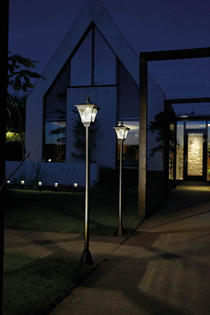 Solar LED Lamp Post Light 1.3m Black 