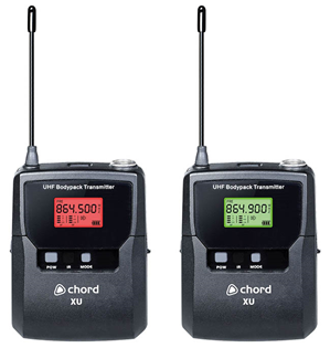 Dual UHF Wireless Beltpack Microphone Sy 