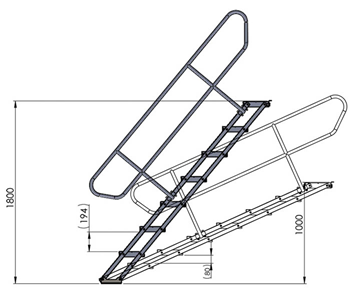 Global Stage Adjustable Stairs 