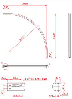 Doughty Curved Studio Rail 60 - Choice 