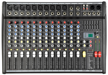 10 Channel Powered Mixer 2 x 350W 