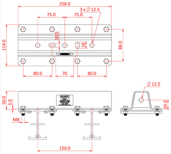 Doughty Studio Rail 80 Suspension Bracke 