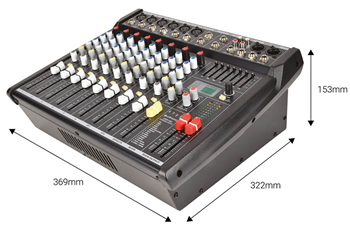 6 Channel Power Mixer 2 x 200W 