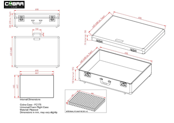 Universal Foam Flight  Case 681 x 45 