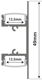 Aluminium LED Tape Profile - 2 Way B 