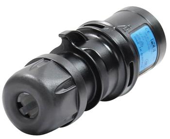 16A 230V 2P E Black Plug 