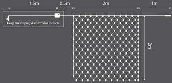 Outdoor LED Net Light with Controller  