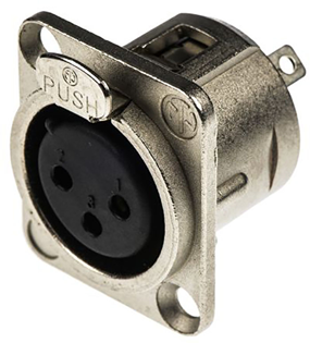 Neutrik NC3FDL1  XLR Panel Connector F 