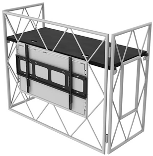 DJ Booth with Black or White Aluminium 