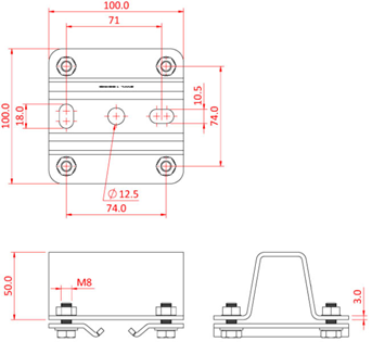 Doughty Studio Rail 60 Ceiling Bracket%2 