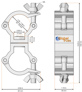 Swivel Coupler 32-35mm - Choice Of Col 