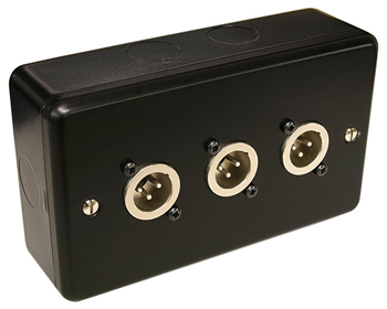3 Way XLR 3 Pin Plate with Surface%2 
