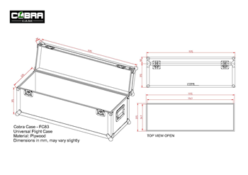 Universal Flight Case 1195x400x423mm 