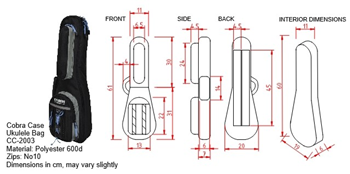 Soprano Ukulele Bag Dimensions 