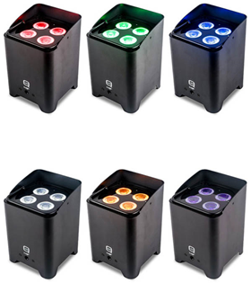 LED Outdoor Uplighter Battery Powered 4x 