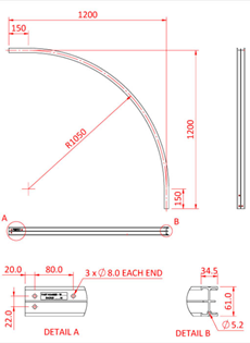 Doughty Curved Studio Rail 60 - Choice 