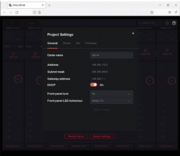 DANTE DBT-44 Network Audio Bridge 4 In 
