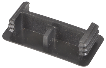 Black PVC End Caps for Slotted Channel 