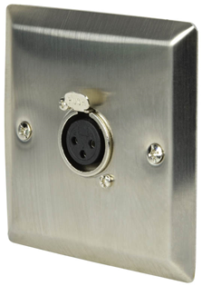 Steel Wallplate with XLR Socket 