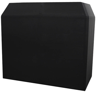 Pro DJ Booth with Black and White Sc 