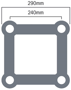 Global Truss F34 3 Way T Quatro Trus 