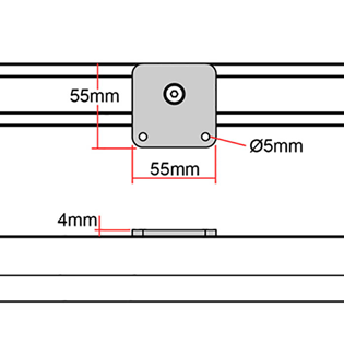 Doughty Rail Corner Ceiling Bracket 