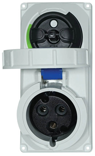 32A 230V 2P E IP67 Switched Interlock  