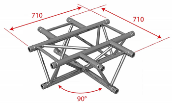 Contestage Trio290 50mm Truss 4 Way Cr 