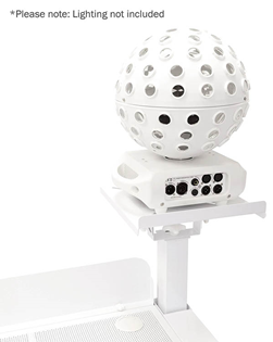 Equinox White DJ Booth 2 Shelves and%2 
