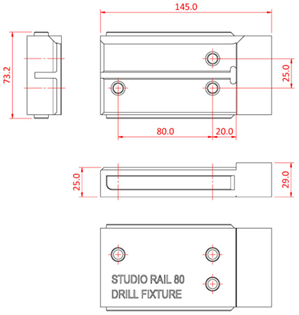 Doughty Studio Rail 80 Drilling Jig 