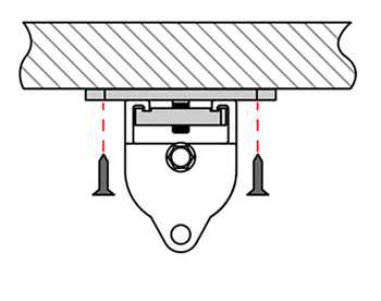 Doughty Rail Ceiling Bracket 