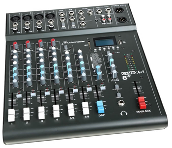 8 Channel PA Mixer with Effects &  
