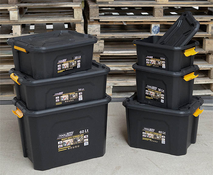 Heavy Duty Polypropylene Storage Box with Clip on Lid Choice of Size - Storage  Boxes