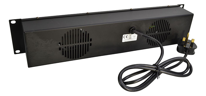 Rackmount 2U Fan with 2 x 80mm Prefitted Fans - 19 Panels