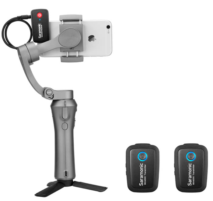 Dual Channel Wireless Microphone System for Camera Smartphones Radio Mics