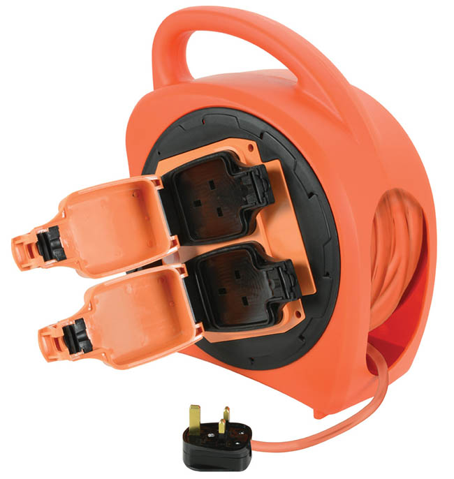 2 Gang Weatherproof Extension Reel 20m - Power Leads