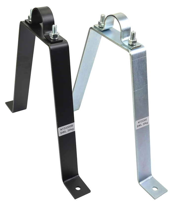Pipe To Wall Bracket 300mm For Suspending 4850mm Lighting Tube Zinc or Black Clamps and Accessories